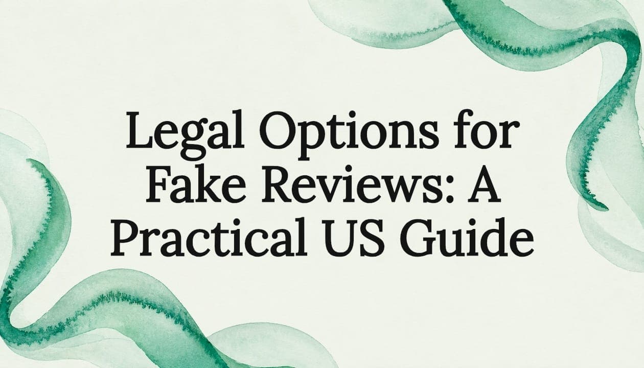 Legal Options for Fake Reviews: A Practical US Guide