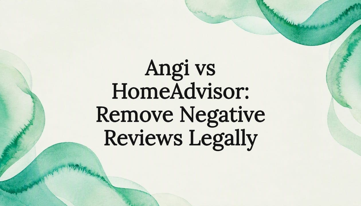 Angi vs HomeAdvisor: Remove Negative Reviews Legally