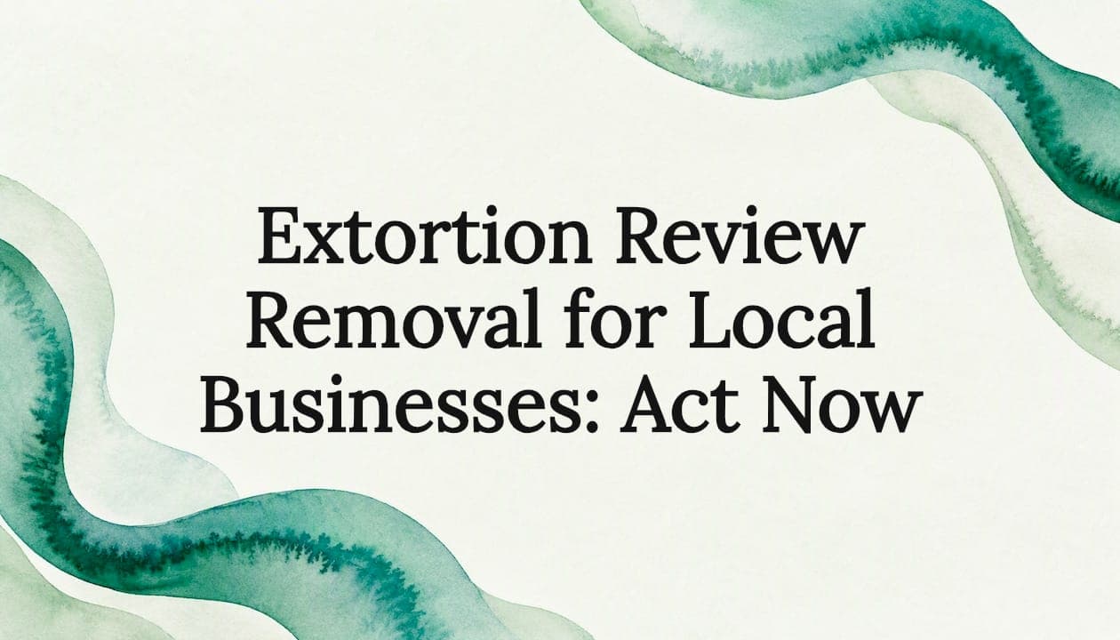 Extortion Review Removal for Local Businesses: Act Now