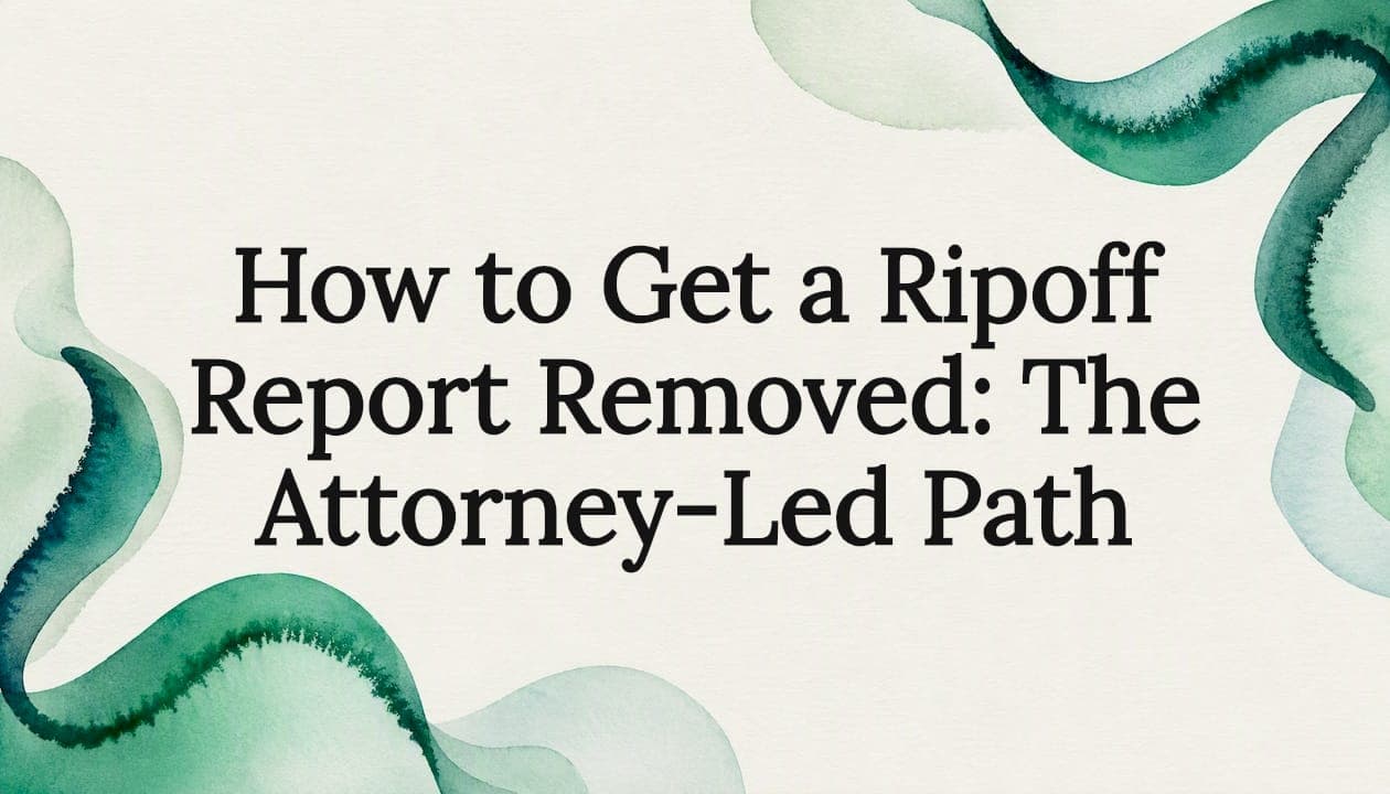 How to Get a Ripoff Report Removed: The Attorney-Led Path
