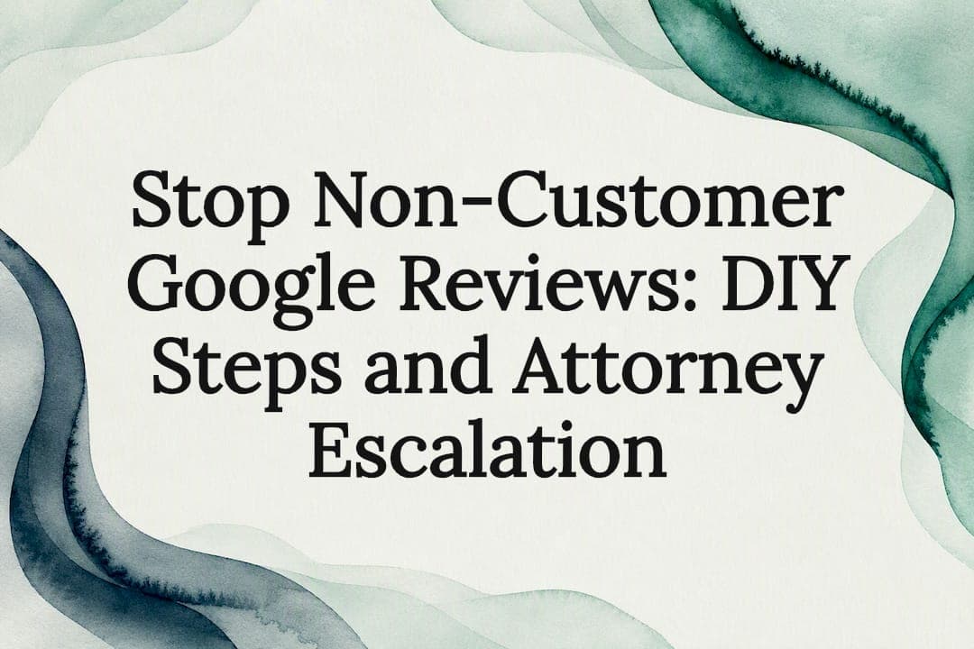 Stop Non-Customer Google Reviews: DIY Steps and Attorney Escalation