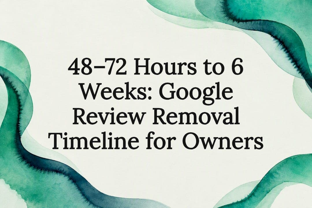 48–72 Hours to 6 Weeks: Google Review Removal Timeline for Owners