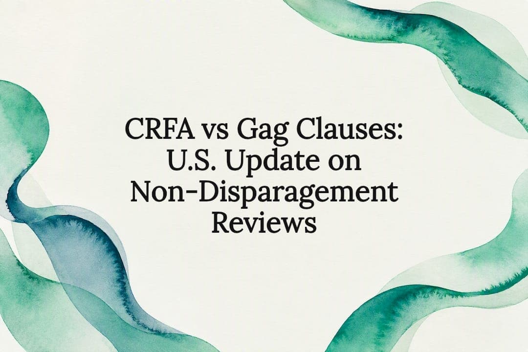 CRFA vs Gag Clauses: U.S. Update on Non-Disparagement Reviews